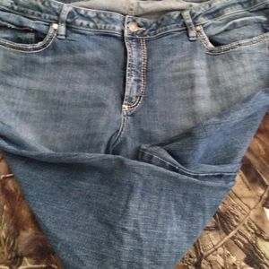Plus size silver jeans